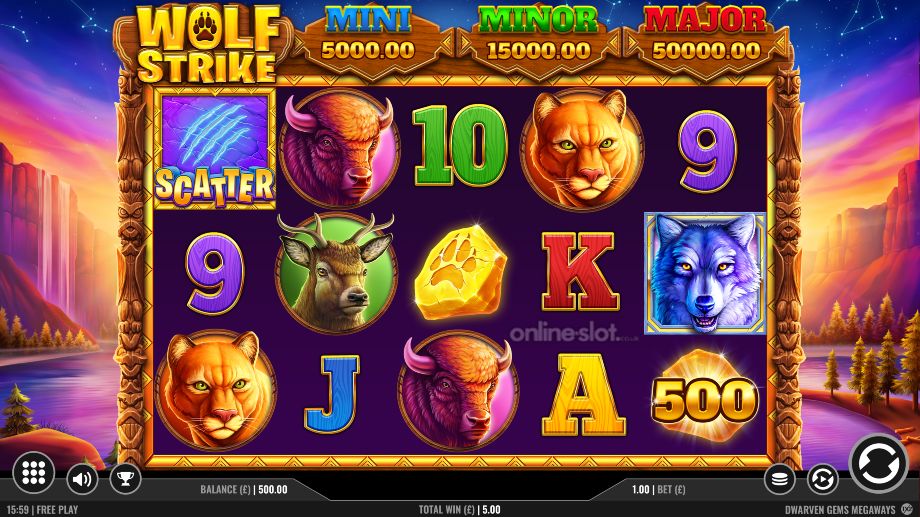 wolf strike slot base game