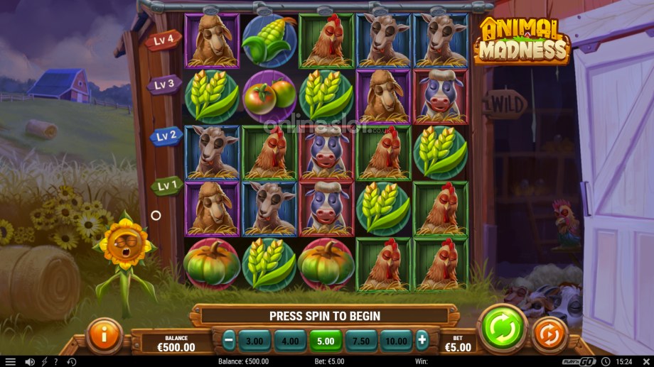 animal madness slot base game
