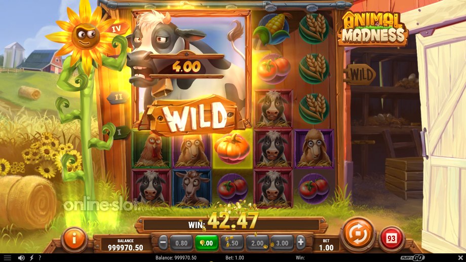 animal madness slot cascades feature