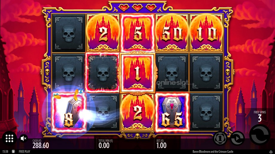 baron bloodmore and the crimson castle slot crimson cash bonus feature