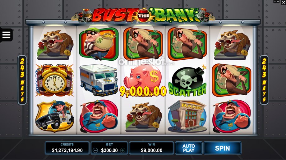 bust the bank slot base game