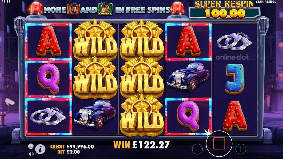 cash patrol slot free spins feature