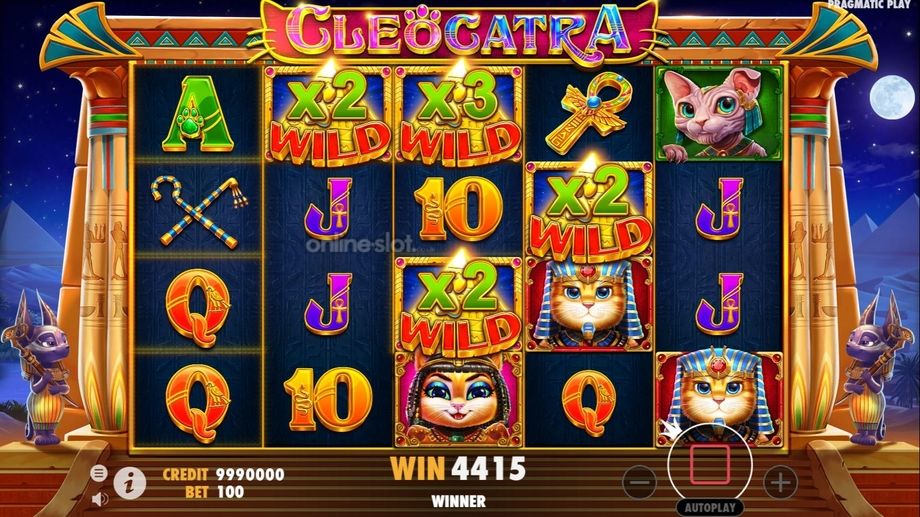 cleocatra slot free spins feature