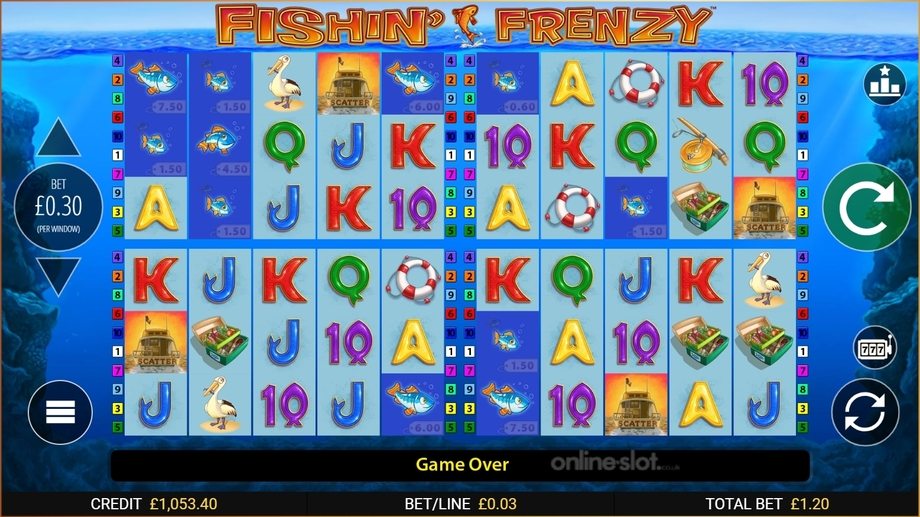 fishin frenzy power 4 slots slot base game
