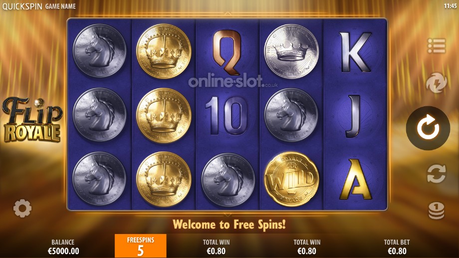 flip royale slot free spins feature