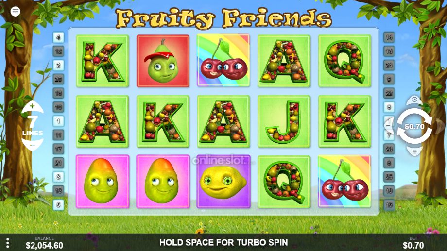 fruity friends slot base game