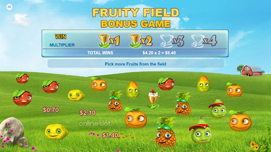 fruity friends slot fruity field bonus feature