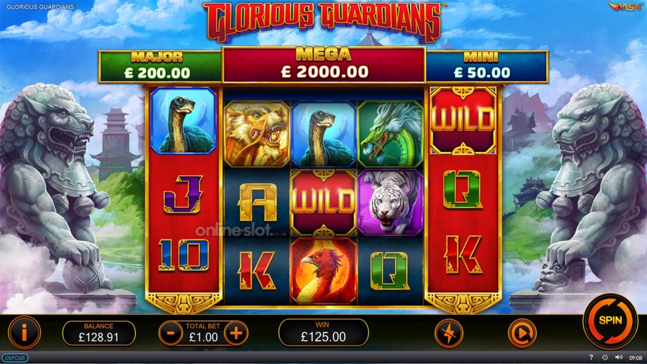 glorious guardians slot base game