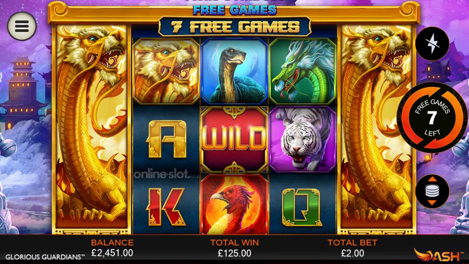 glorious guardians slot free games feature