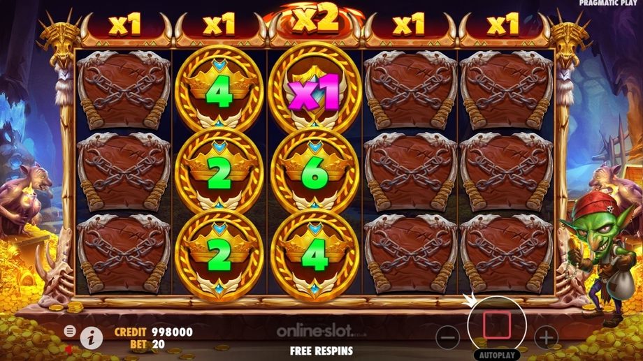 goblin heist powernudge slot money respin feature