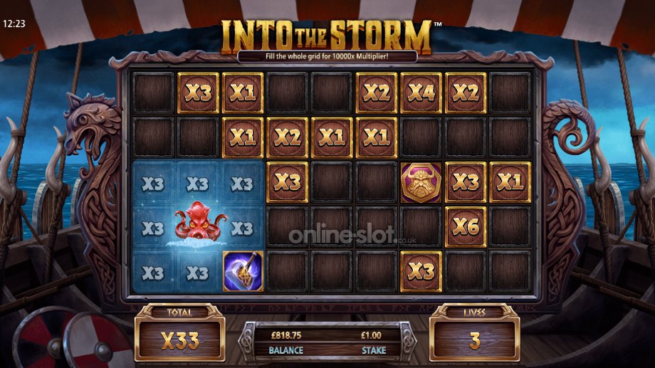 into the storm slot into the storm bonus feature