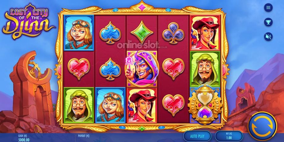lost city of the djinn slot base game
