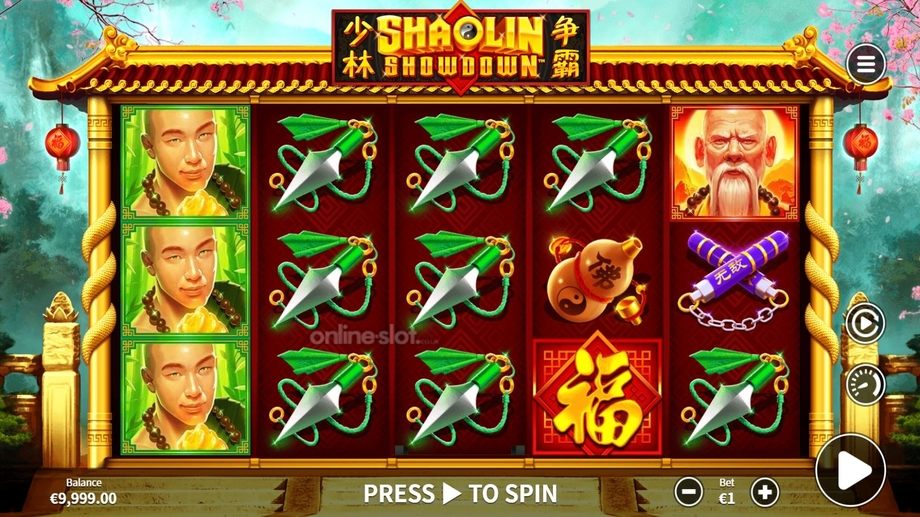 shaolin showdown slot base game