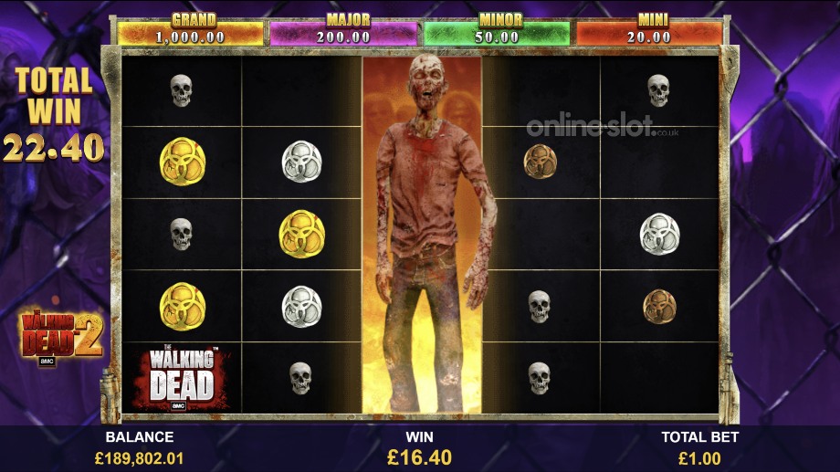 the walking dead 2 slot coin bonus game feature