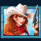 wild west gold megaways slot cowgirl symbol