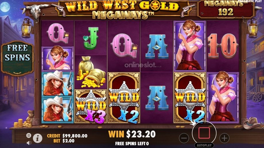 wild west gold megaways slot free spins feature