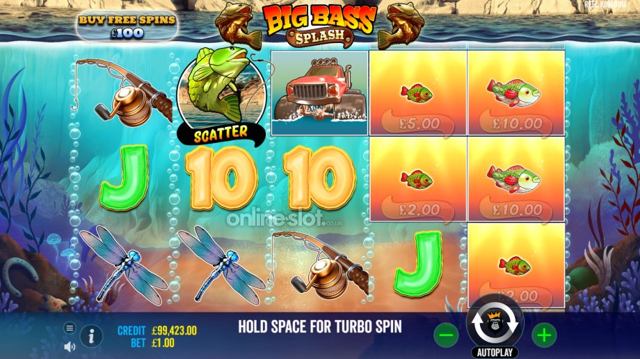 big bass splash slot base game