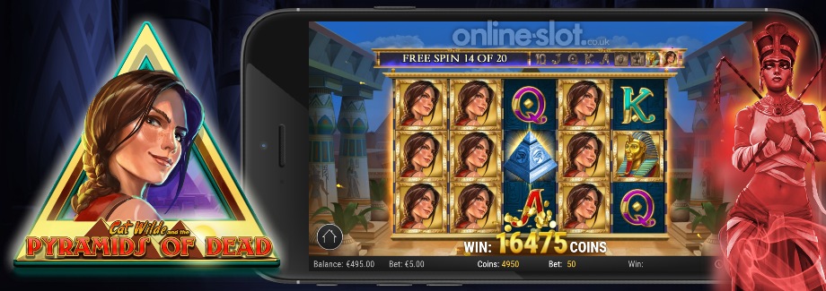 cat wilde and the pyramids of dead mobile slot