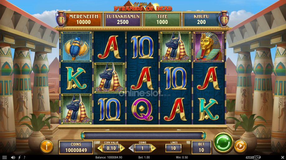 cat wilde and the pyramids of dead slot base game