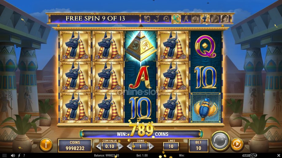 cat wilde and the pyramids of dead slot free spins feature