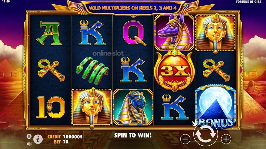 fortune of giza slot base game
