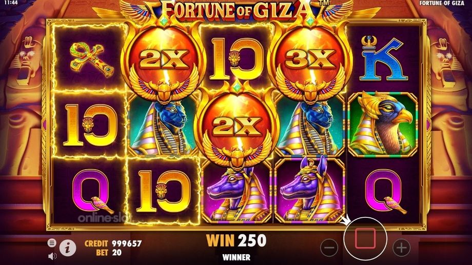 fortune of giza slot free spins feature