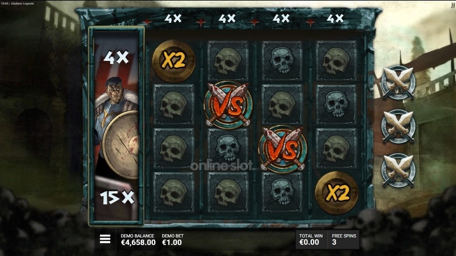 gladiator legends slot champions of the arena feature