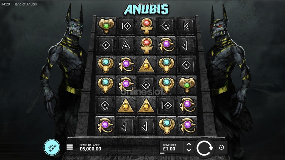 hand of anubis slot base game
