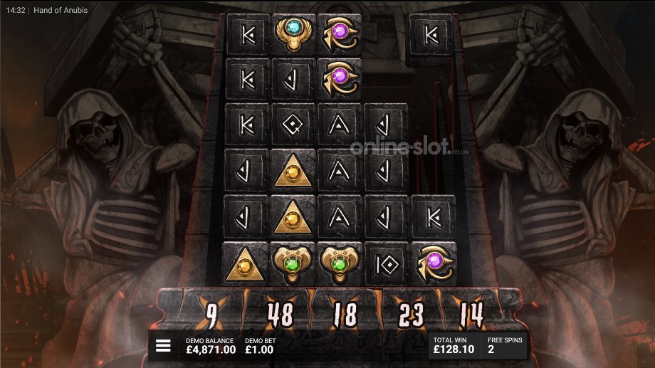 hand of anubis slot underworld bonus feature