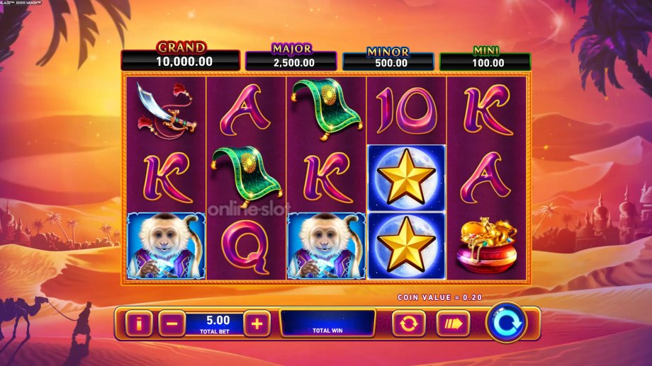 jinns moon fire blaze jackpots slot base game