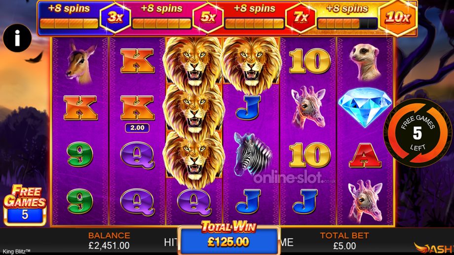 king blitz slot free games feature