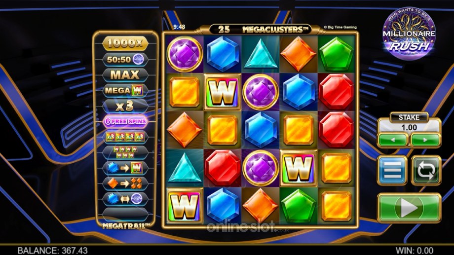 millionaire rush slot base game