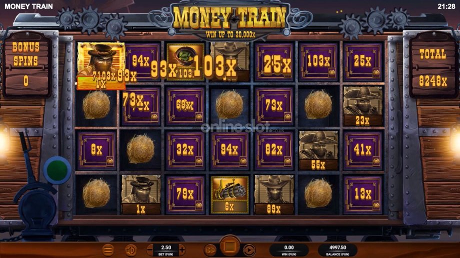 money train slot money cart bonus feature