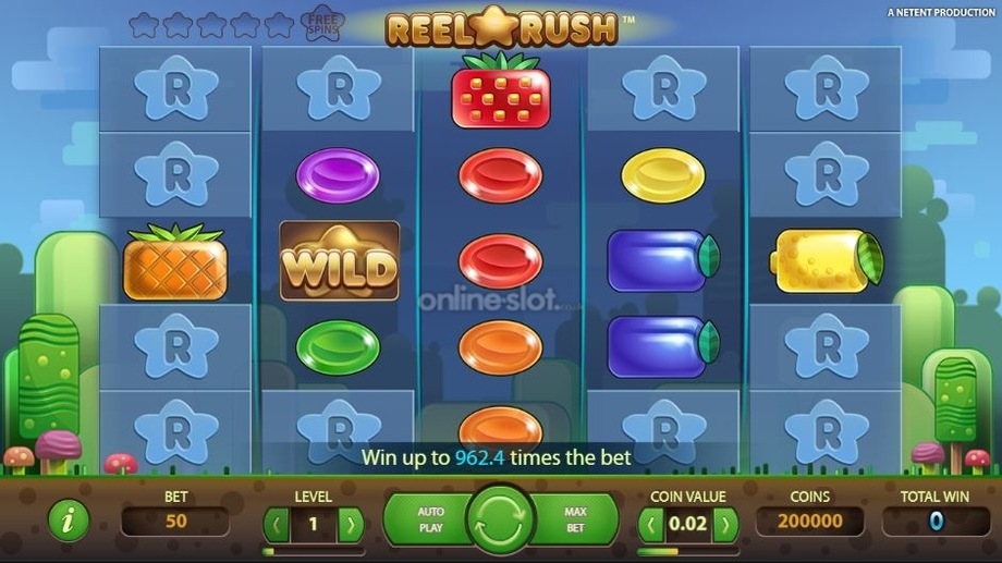 reel rush slot base game