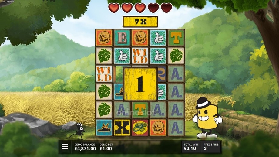 stack em slot free spins feature