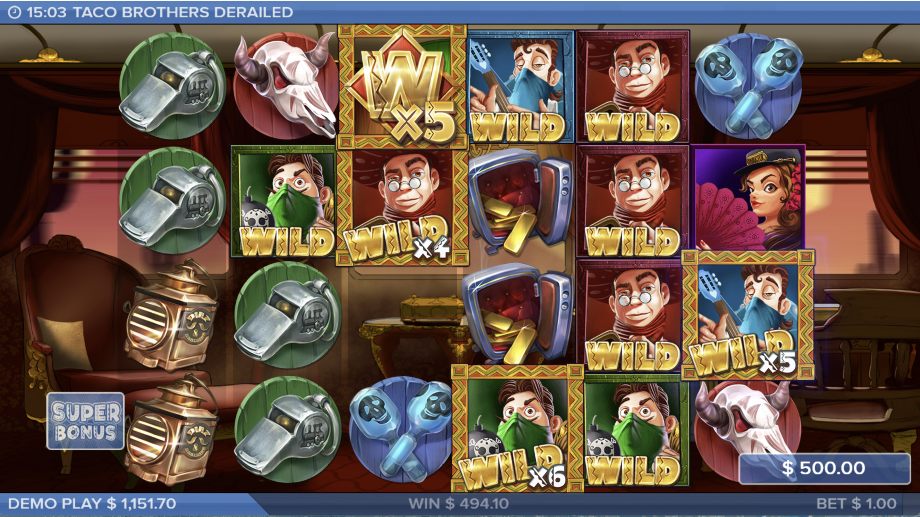 taco brothers derailed slot taco smash n grab feature