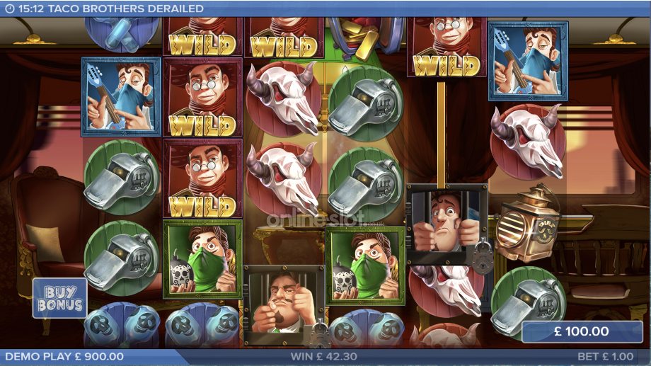 taco brothers derailed slot taco train heist feature