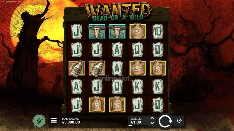 wanted dead or a wild slot base game