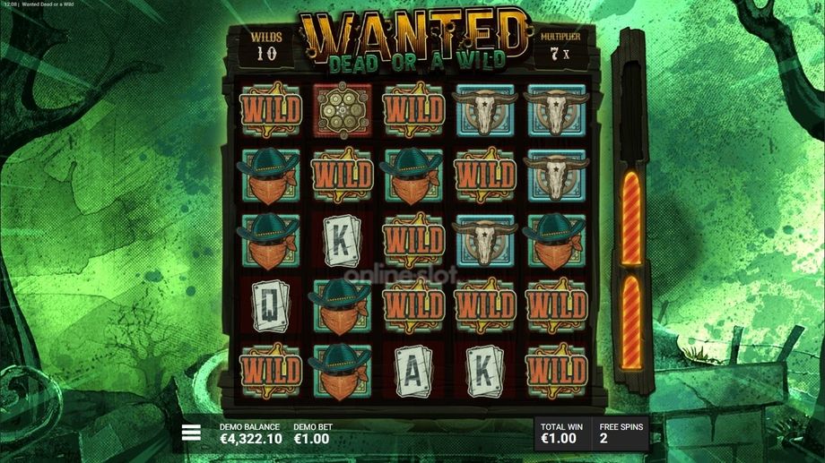 wanted dead or a wild slot dead mans hand feature