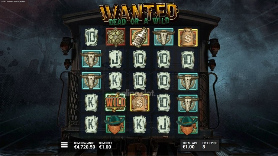 wanted dead or a wild slot the great train robbery feature