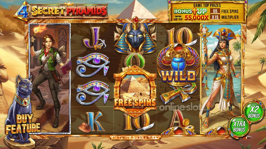 4 secret pyramids slot base game