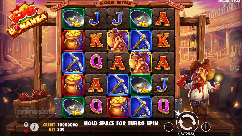 bomb bonanza slot base game