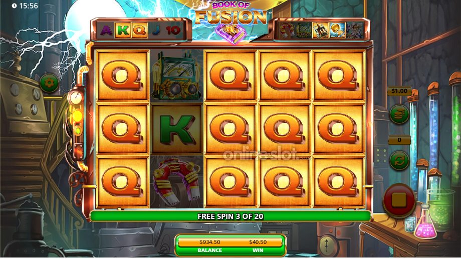 book of fusion slot free spins bonus feature