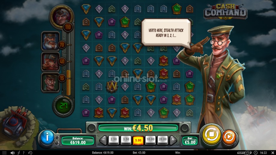 cash of command slot captain verto feature