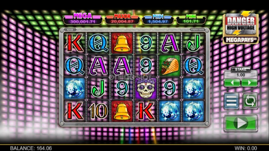 danger high voltage megapays slot base game