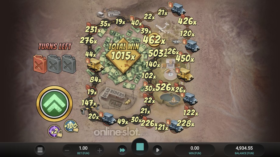 dead riders trail slot bonus trail feature