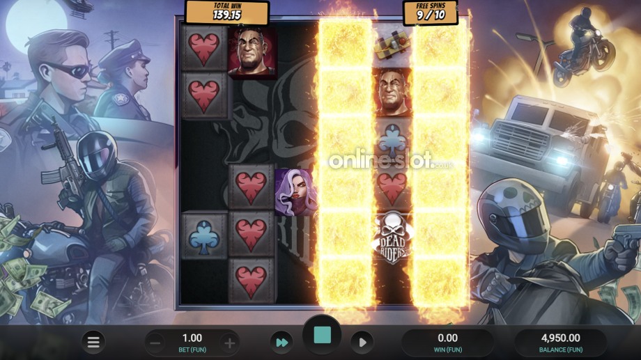 dead riders trail slot free spins feature