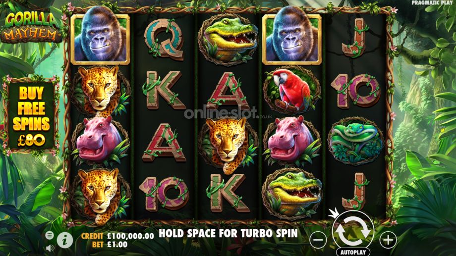 gorilla mayhem slot base game