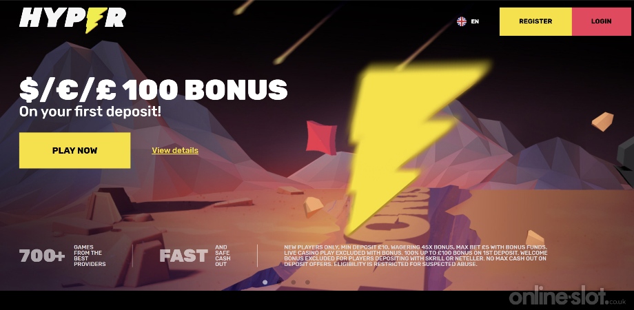 hyper casino welcome bonus