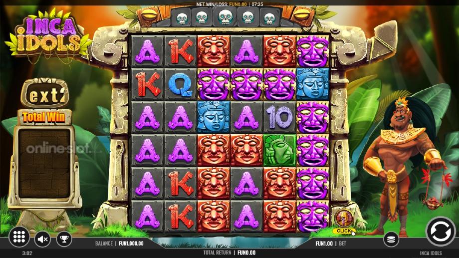 inca idols slot base game